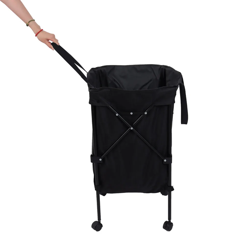 Factory ODM OEM Metal Frame Portable Dirty Clothes Basket Removable Oxford Cloth Dirty Clothes Storage Hamper with Wheels