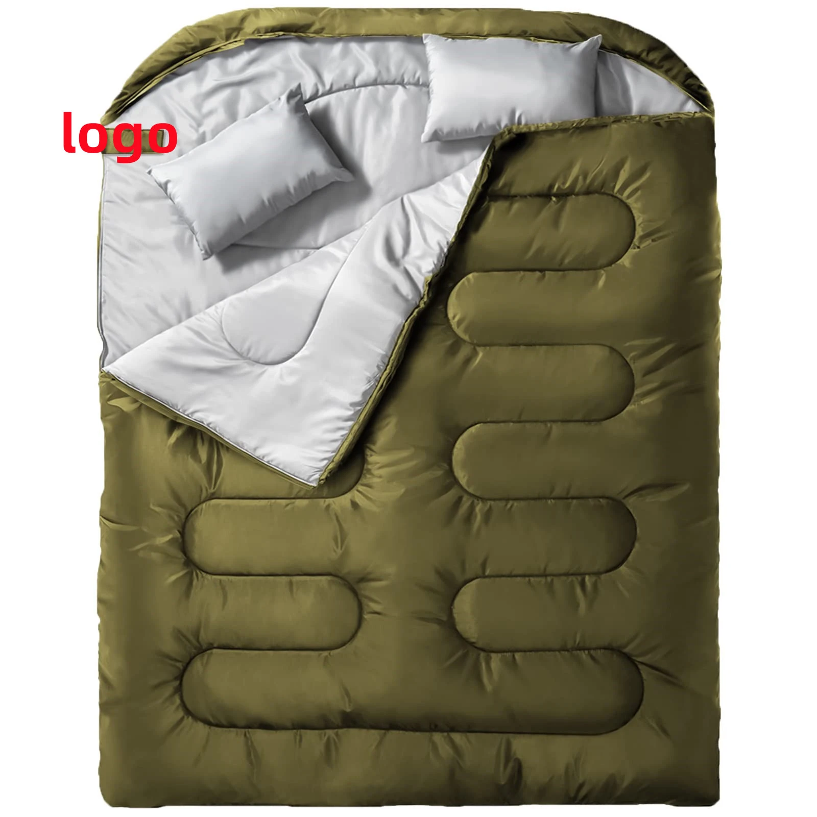 Высококачественный двойной спальный мешок для кемпинга на зиму