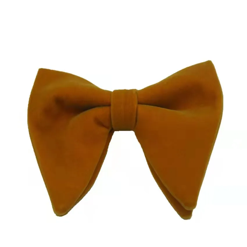 Регулируемый однотонный деловой галстук-бабочка для смокинга, банкетный галстук-бабочка с предварительно завязанным бархатным большим галстуком-бабочкой для мужчин