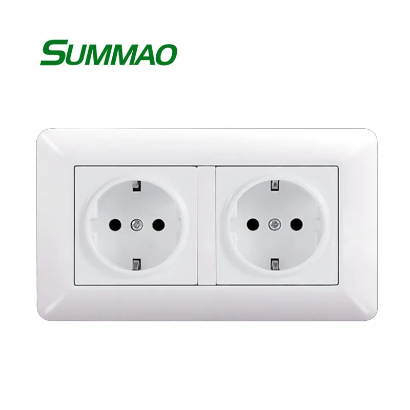 Электрический выключатель розетка, 2-ная универсальное двойное гнездо