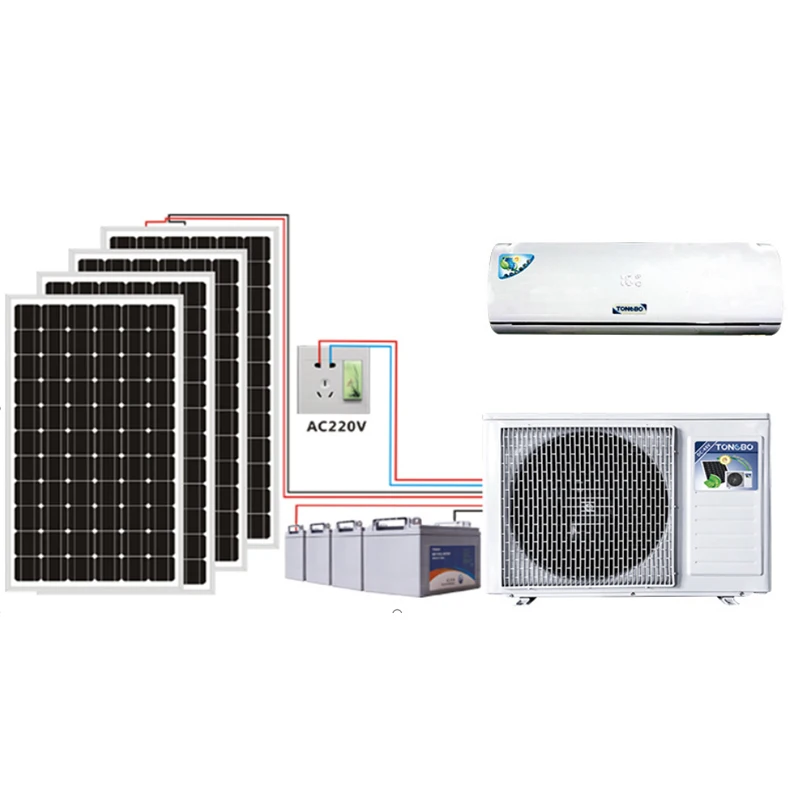 Off Grid Solar Air Conditioner System Solar Power AC Unit Air Conditioning 48V Dc Battery Voltage