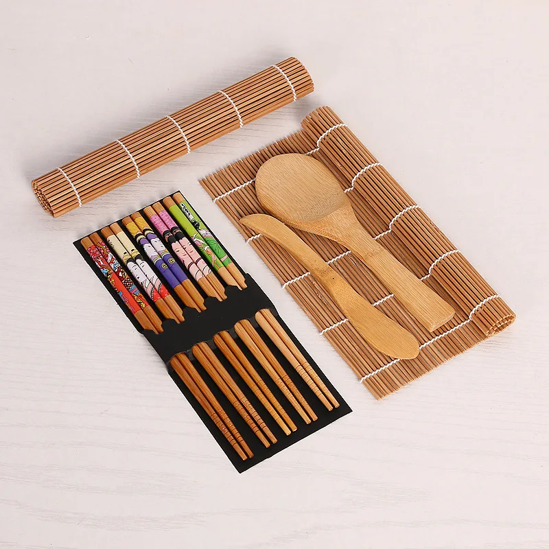 ESTICK Sushi Making Kit Plastic Sushi Make Mold and Rice Spatula R with Multiple Shapes Rice Easy Using Sushi Set