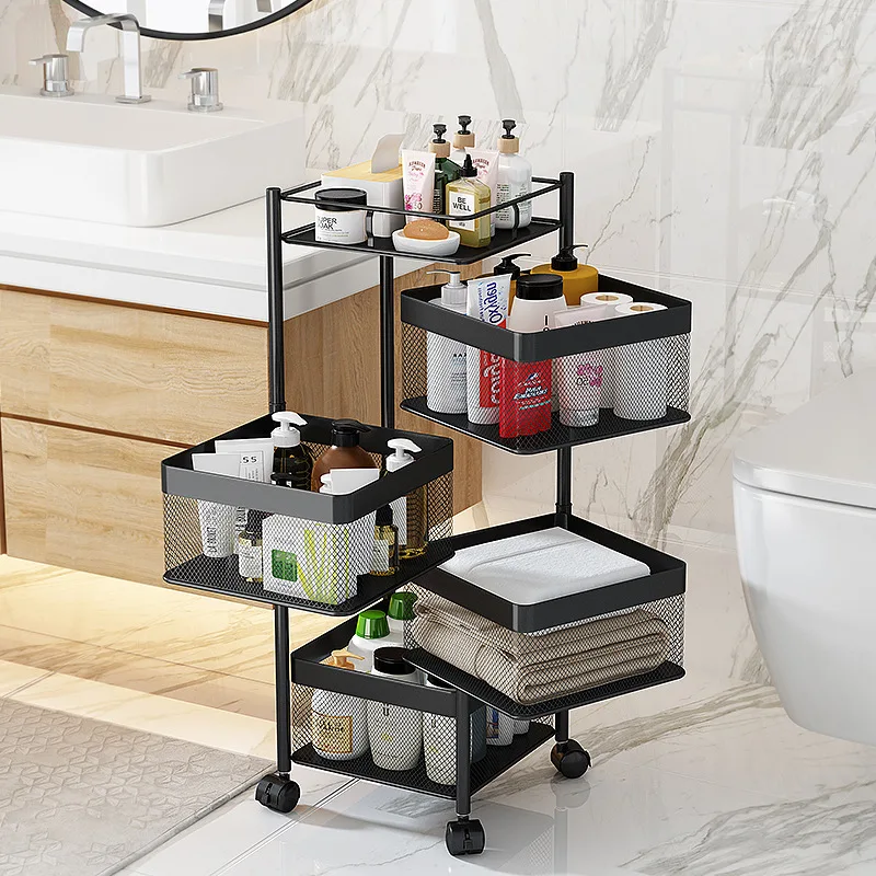 
Multi-layers trolley cart organizer manufacturers rotary rolling cart storage with drawers 