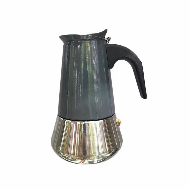 Hihg Quality Eco-friendly Custom Wooden Grain Stovetop Maker Cooker Espresso Moka Pot Coffee Maker