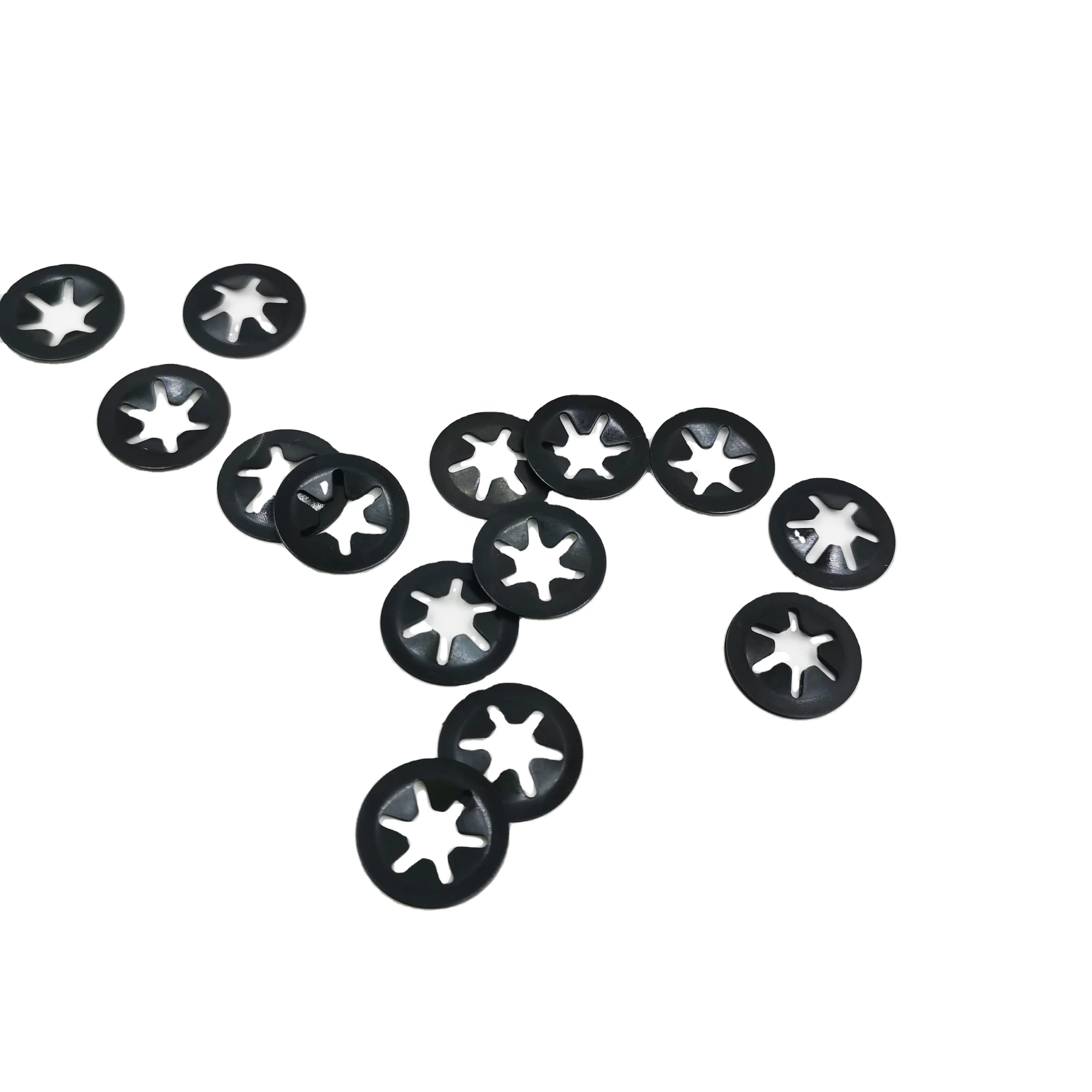 Black star lock washer push on retainer 5*14 fasteners retaining washer for shaft Black Starlock Internal Tooth Lock washers