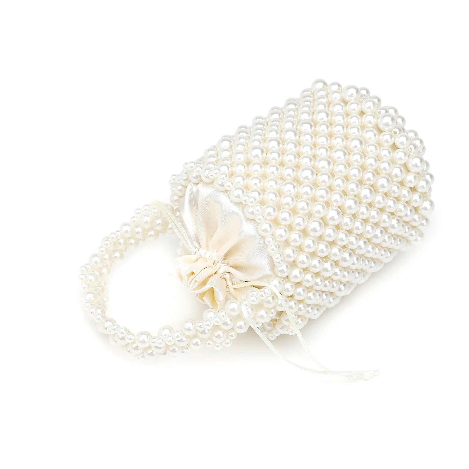 Сумка-мешок с жемчугом для вечеринки, сумка-клатч с жемчугом, ручка сумки с жемчугом