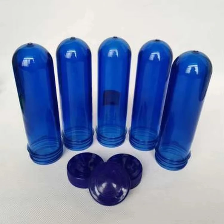 KAIXIN Dark Blue 45mm Neck Pet Preform Raw Material Plastic Water Bottle Preforms for Soft Drink Bottles