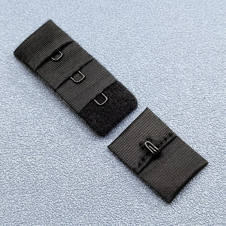 Intiflower Wholesale Comfortable Back Bra Elastic 3 Rows 1 Hook Extension Strap Bra Fastener Hook and Eye Tape