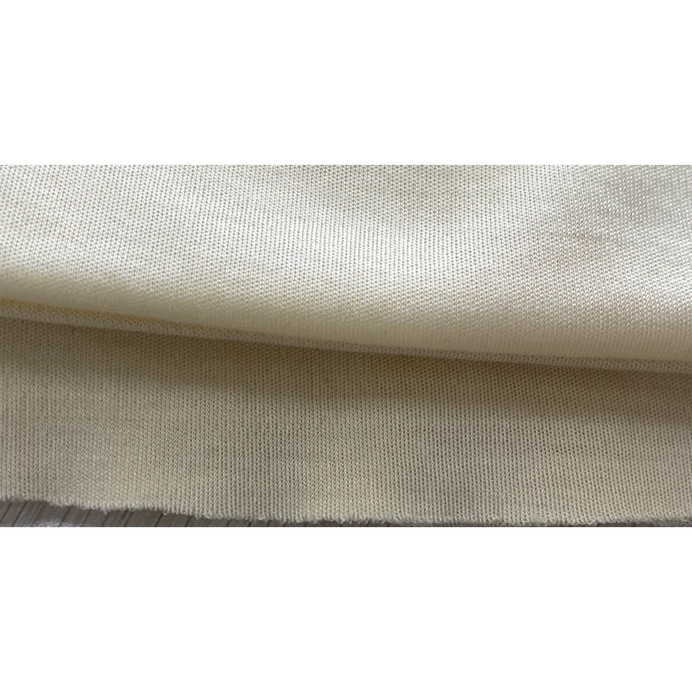 469 High Quality Fireproof White Anti-static Interlock Flame Retardant 100% Aramid Knitted Fabric