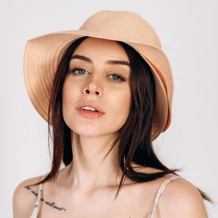 Wholesale New Design Straw Hats Natural Summer Floppy Straw Hats Beach Straw Hat for Women