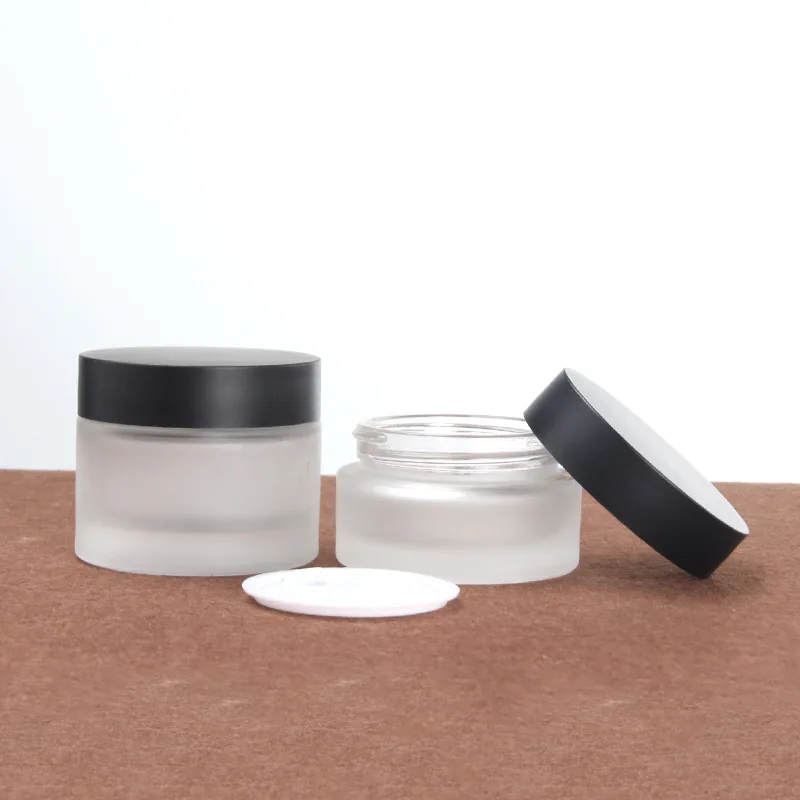 20g 30g 50g cosmetics cream jar and 20ml 30ml 40ml 60ml 80ml 100ml 120ml frosted Green Spray Lotion pump glass Bottle set