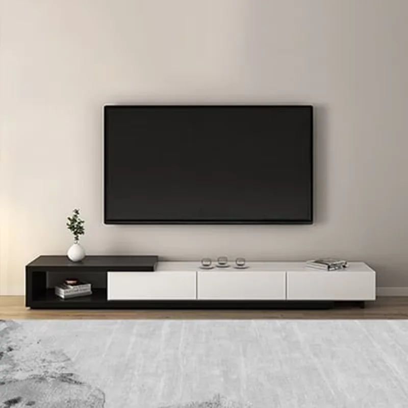 TV Stand in White High Glossy Finish TV Cabinet Modern Design Living Room Furniture