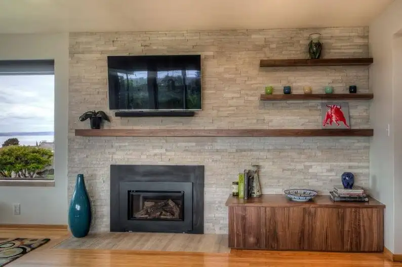 Premium Solid Walnut TV Floating Shelf,custom board, Wall-mounted foam , heavy duty bracket