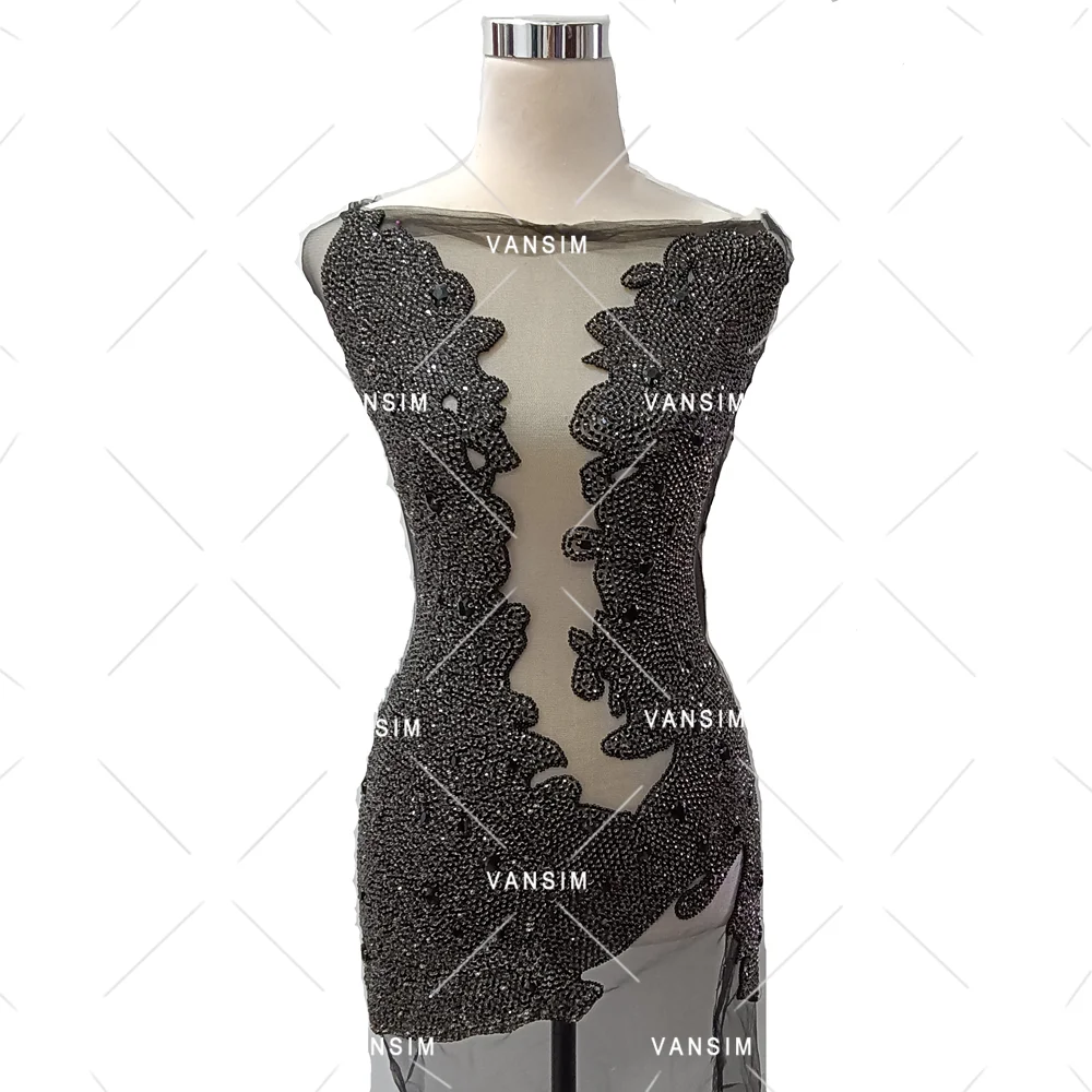 New wholesale rhinestone bodice  applique crystal panel  wedding evening party bridal dress patch