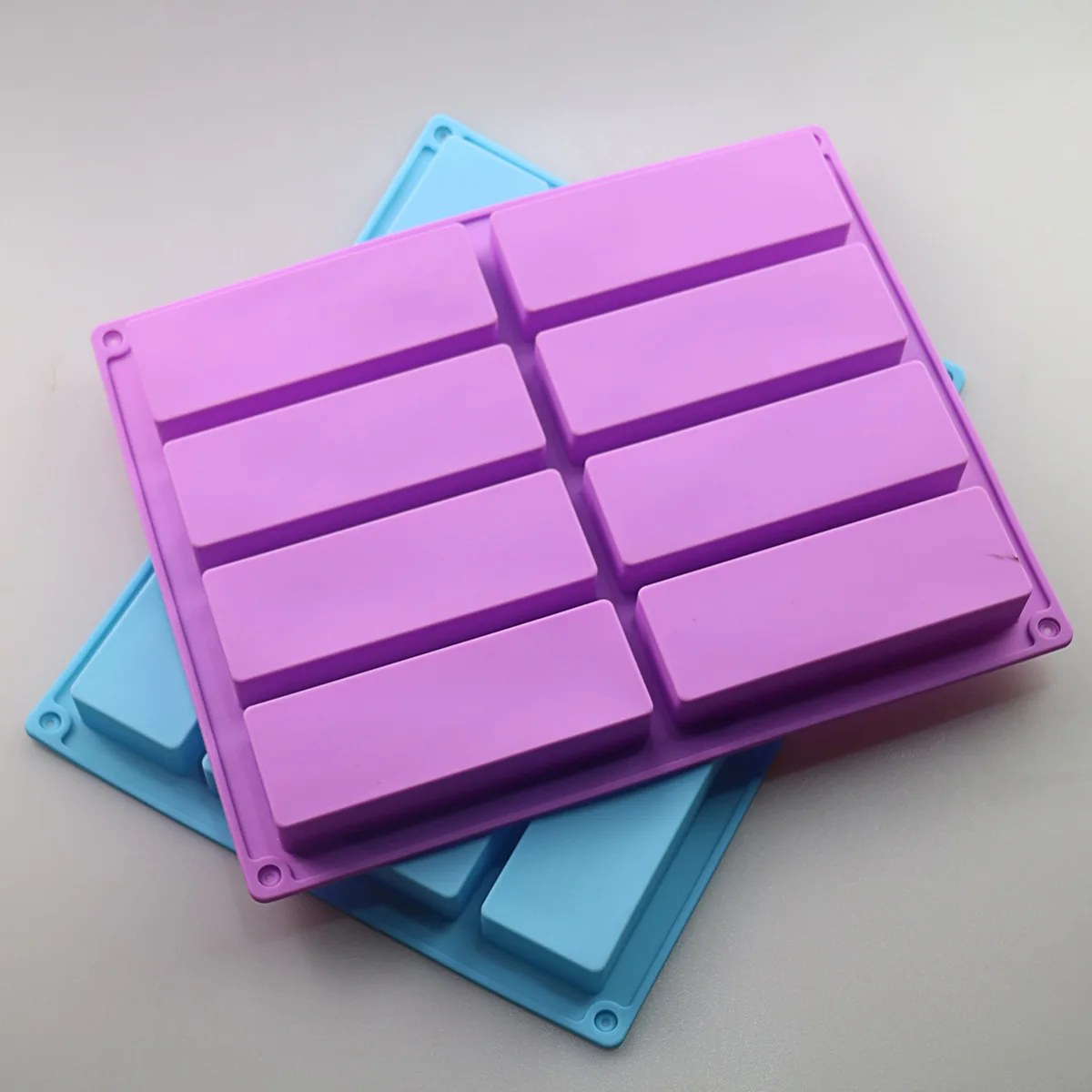 8-Cavity Granola Bar Cereal Bar Molds silicone soap molds rectangle silicone rectangle molds for baking