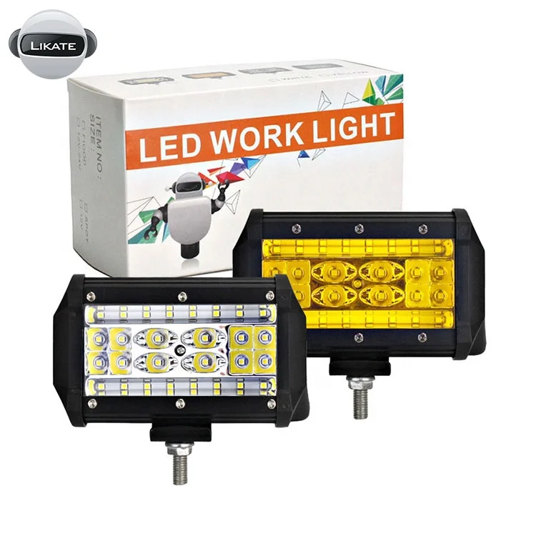 LKT 2020 New 4x4 Accessories 5 inch 84W LED work light Bar with 3030 SMD Off road truck tractor headlamp DRL driving Fog Light