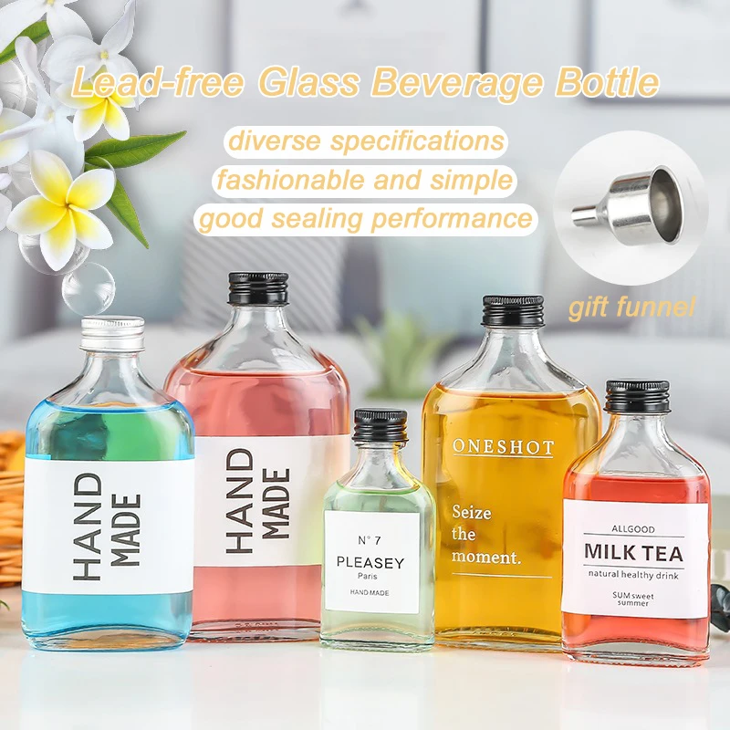 WHOLESALE MINI MINIATURE 50ml 100ml 200ml 250ml 350ml 500ml Spirit Liquor Juice Wine Glass Bottle for Whisky Vodka