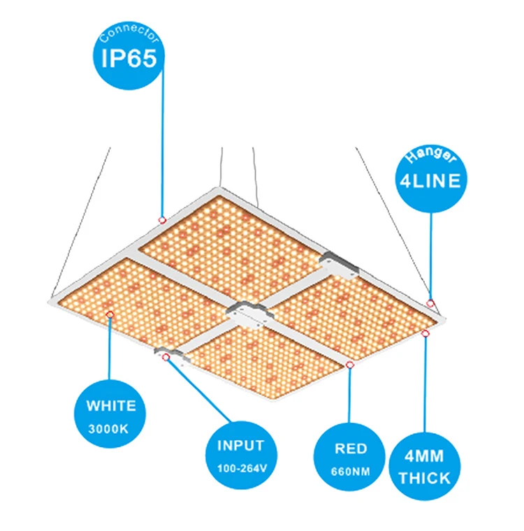 rhong Commercial MW drive lm301b red 660nm 450W 660W  full spectrum led grow lights