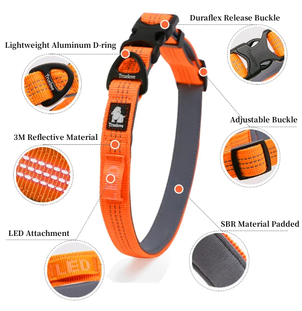 TRUELOVE New Fashion E Unique Solid Plain Blank Italian Pet Durable Real Leather Dog Collar