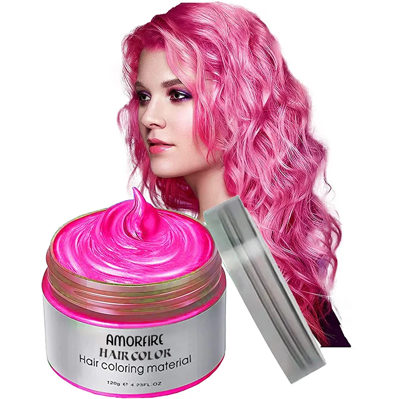 Professional Salon DIY Custom Colors Hair Care Styling Hair Dye Lightness Clay Temporary Cream Hot Pink Hair Color Wax