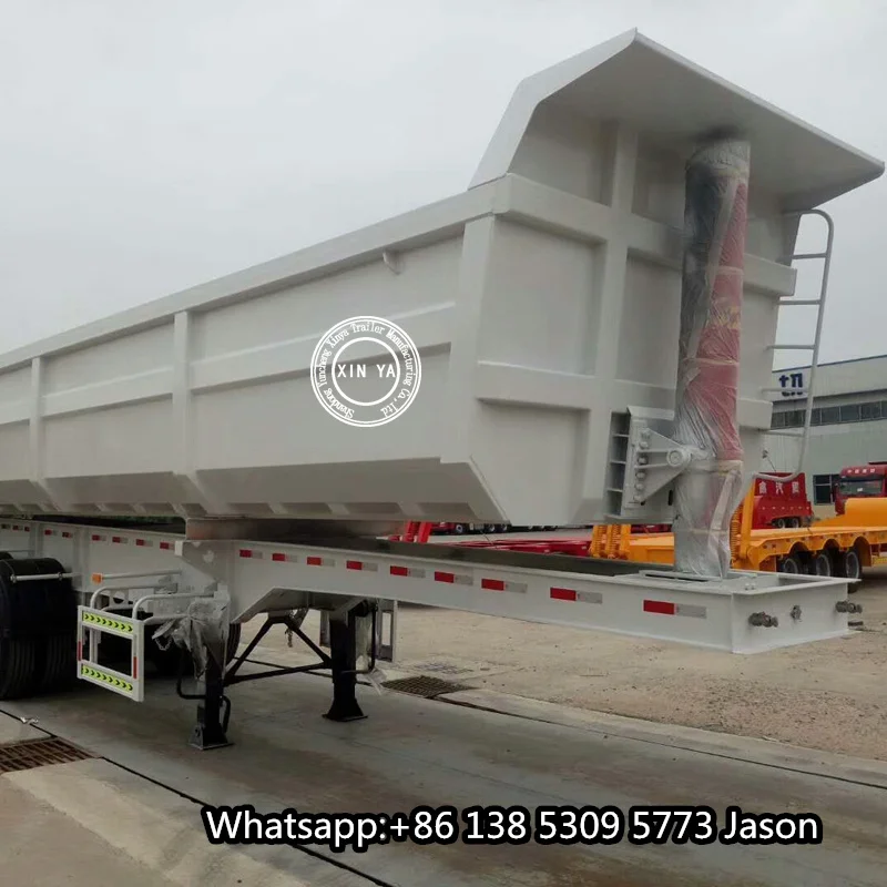 Tractor End Tipper Dump Truck Semi Trailer 3 Axles Tipping Trailer For Sale