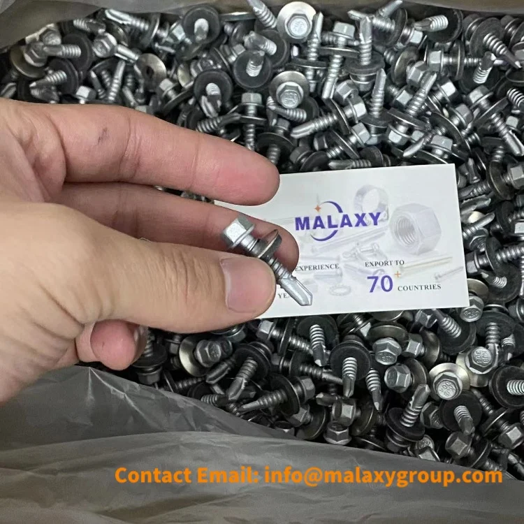 MALAXY Bimetal Stainless Steel 316+scm 435 Sus Metal Compound Hex Head Composite Self Tapping Bi-metal Screw