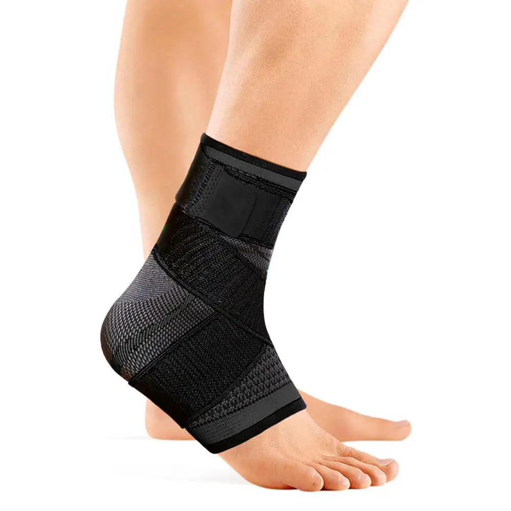 tobilleras deportivas Basketball Support Protector Wraps Elastic Bandage Green Compression Ankle Sleeve Brace With Strap