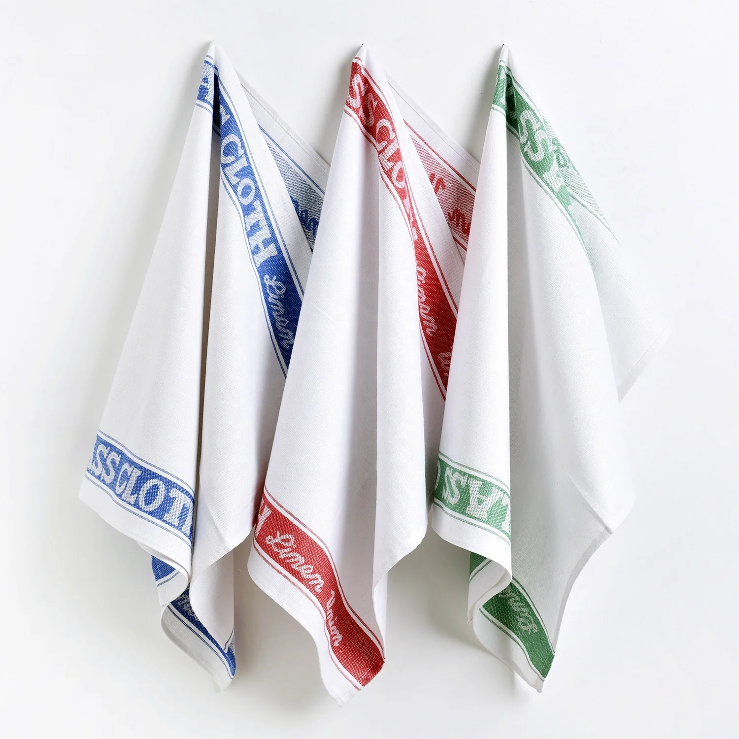 Hot Sale high quality custom design stripes cotton Kitchen Towels Cotton Linen Yarn Dyed dish Tea Towel with logo embroidery