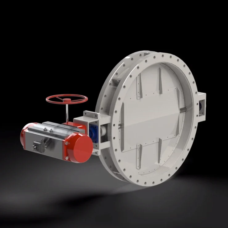 Large Size Pn16 Dn1000 Double Eccentric Flange Butterfly Valve