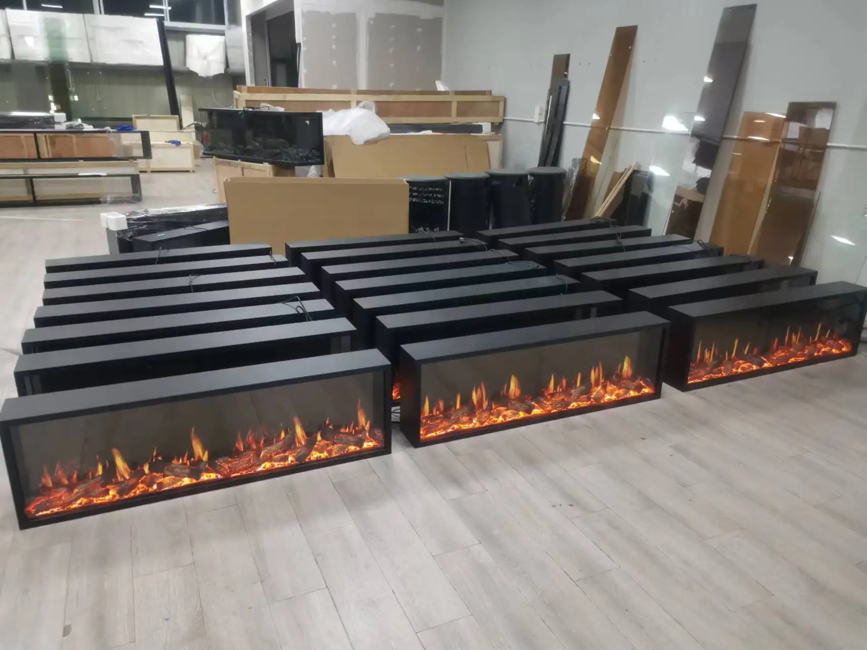 OEM  modern 5D electric fireplace heating LED Screen electric fireplace smart built in electric fireplace