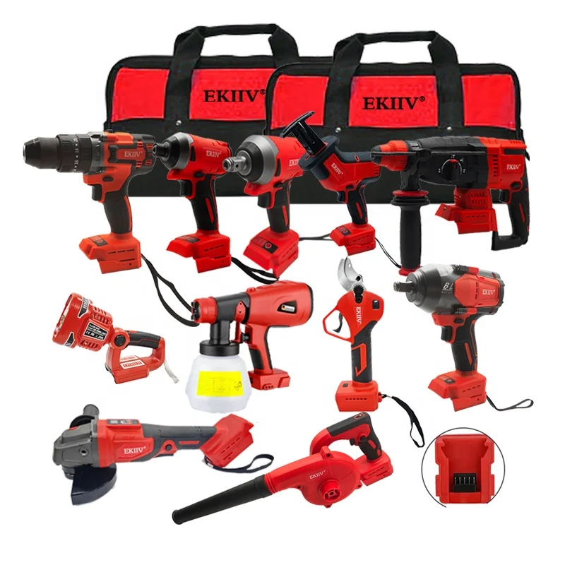 EKIIV Brushless Lithium Battery 4.0-5.0-6.0 Original Universal ekiiv 20V Combination Kit Manual Tool Laser Level/700NM wrench