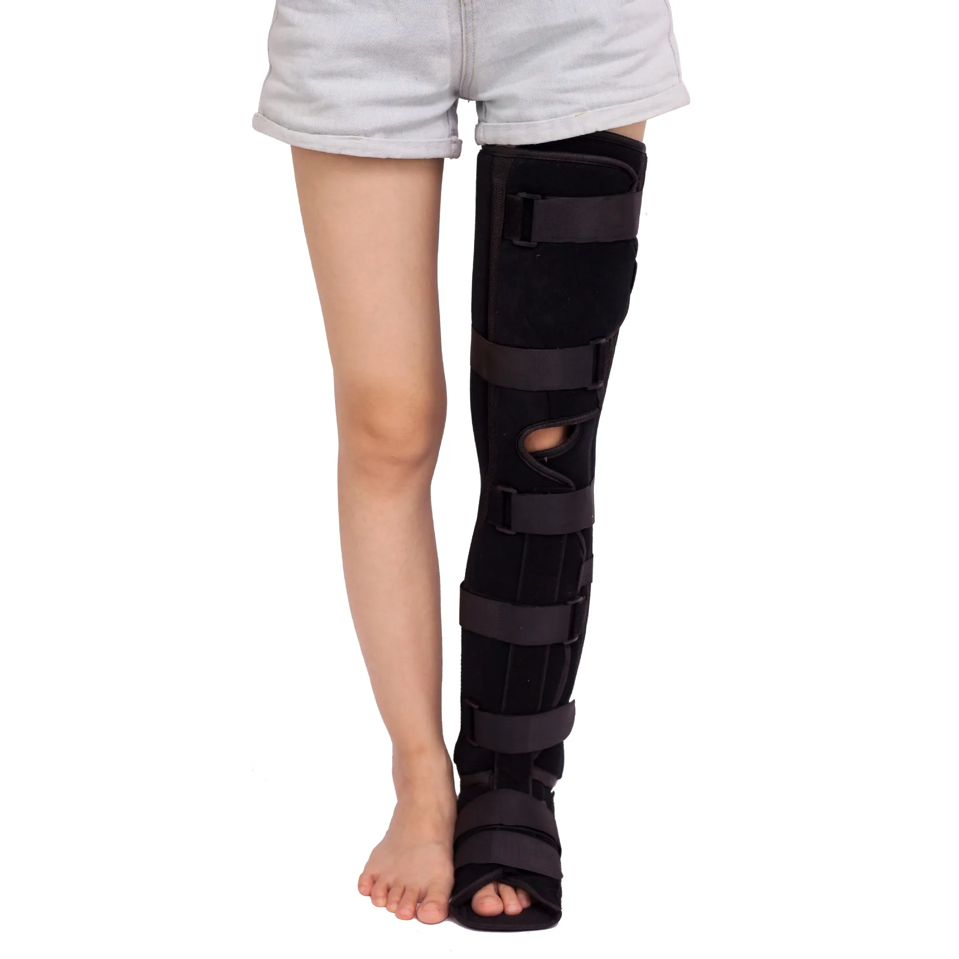 Comfortable Adjustable Leg Knee Stabilizer Support Guard Orthosis Knee Immobilizer Brace for Adult