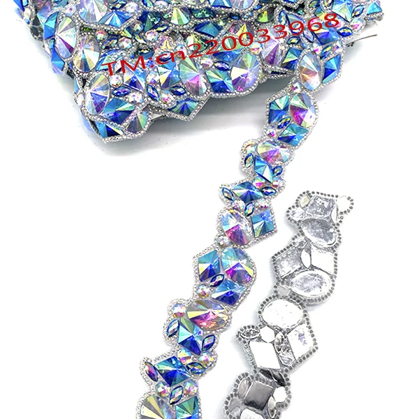 Customized Carnival Costume Trimmings Resin Rhinestone Jewelry Appliques Iron-On Trim Resin Rhinestone Patches for Shoes Bags