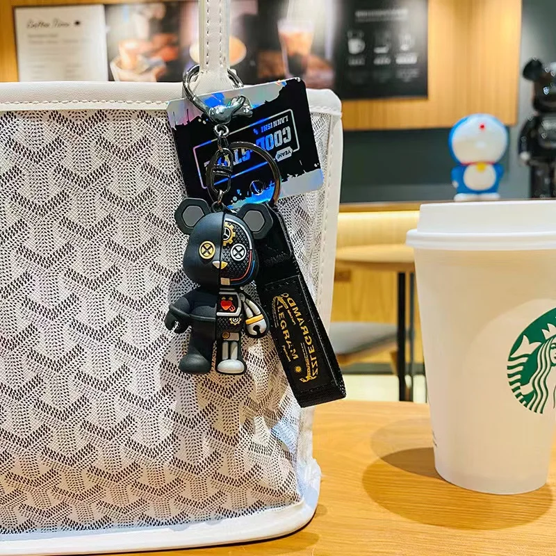 manufacturer metal animal keychain 3d pvc cute rubber anime bear keychains