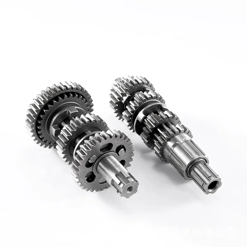 Motorcycle engine parts CG125 main and counter shaft main shaft, counter shaft CG125 gear box, caja de cambios