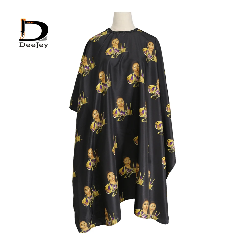 Full Logo Printing Custom Haircut Cape and Apron Waterproof Barber Hairdressing Salon Hairdresser Cape