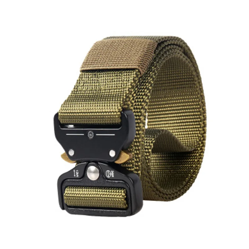 Outdoor Multi Functional Abrasion-resistant Belts Plastic Buckle Nylon Canvas Woven Unisex Belt