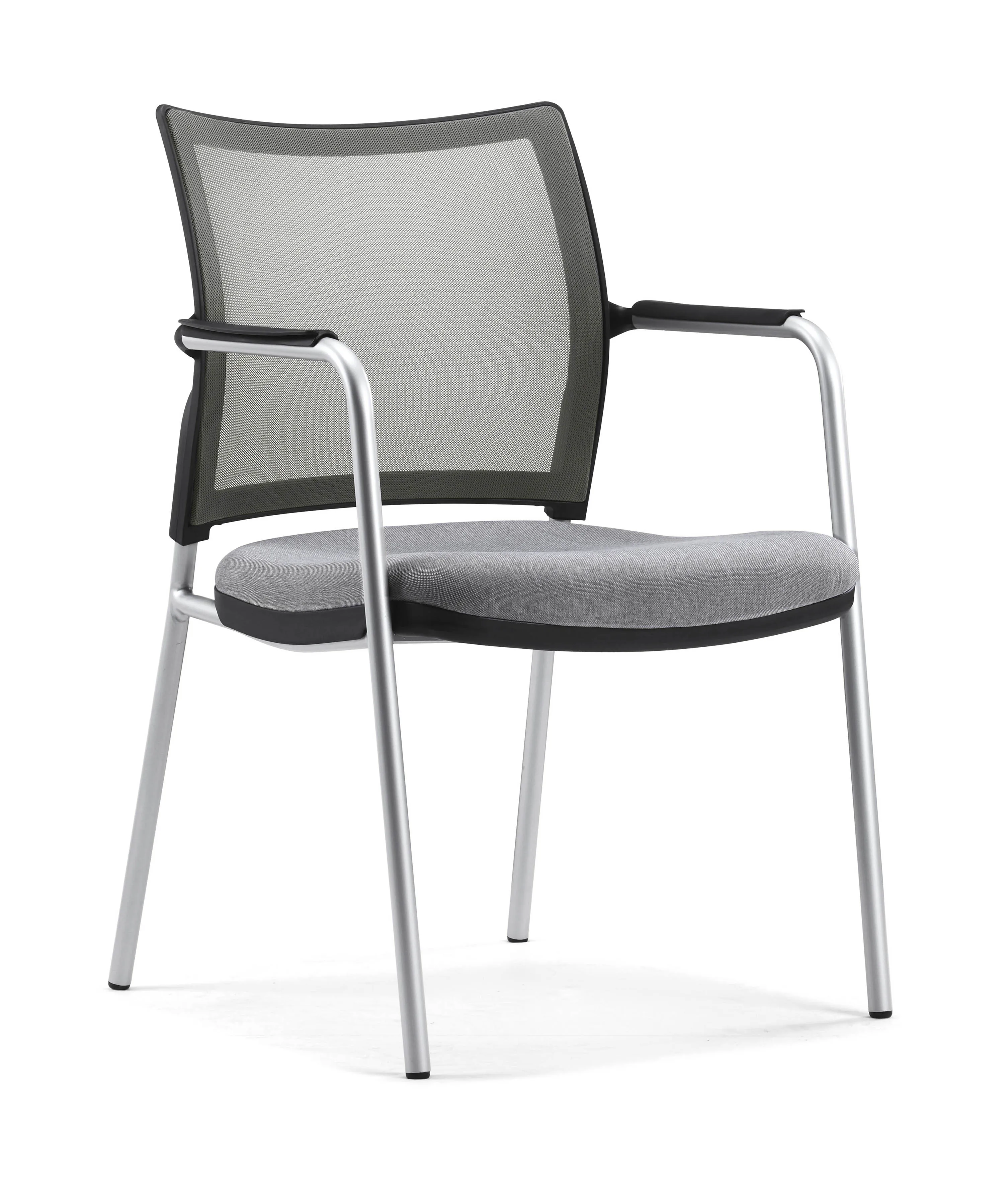 GS-1773 Conference Visitor Reception Chair Comfortable Breathable Mesh with 4-Leg PP Armrests