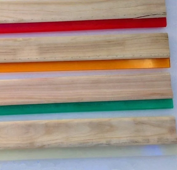 silk screen printing wooden handle squeegee blade rubber
