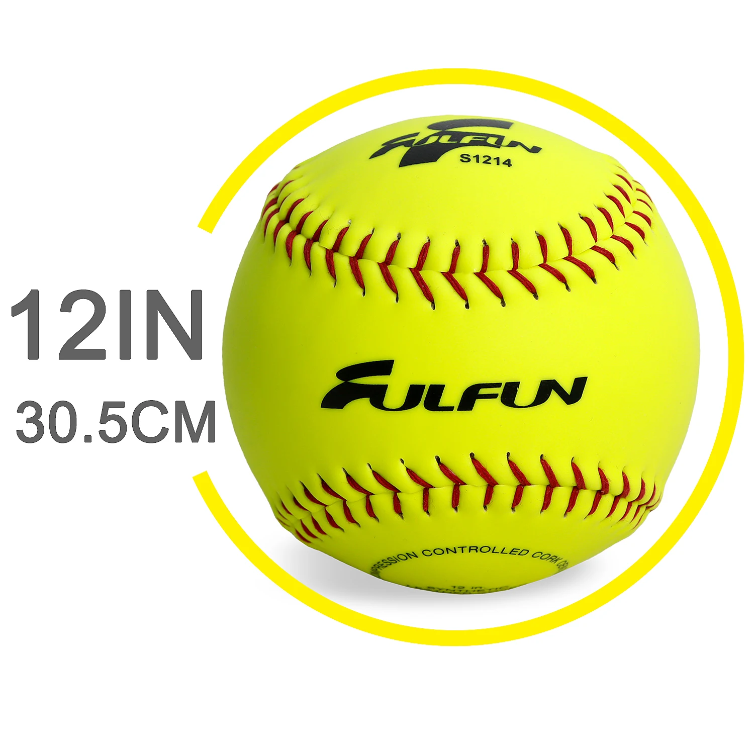 12 inch White Synthetic leather Weston S300W slowpitch softball balls for training pelots beisbol