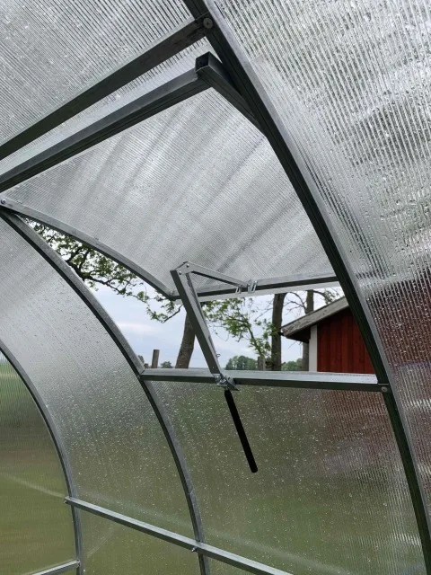 2024 Hot Selling Small Indoor Farming & Gardening Greenhouse Tool Black Garden Vent Window Opener Aluminium Frame Metal Material