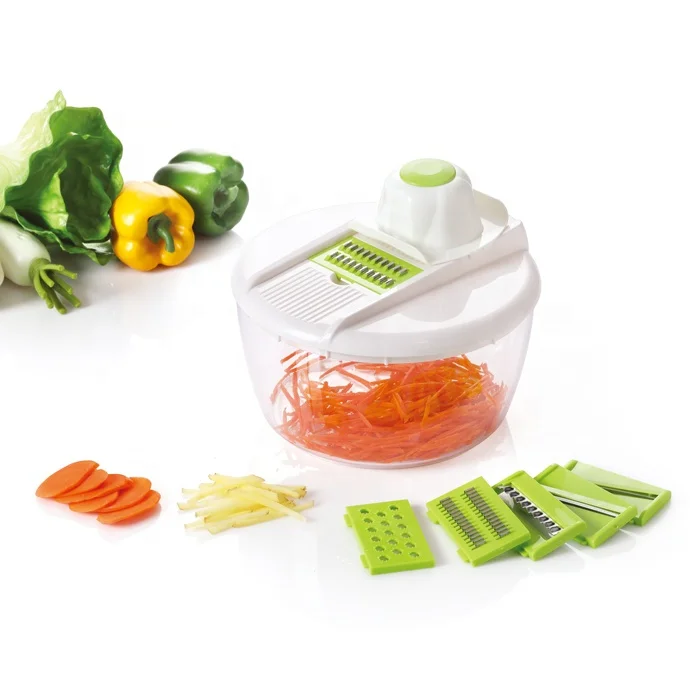 Многофункциональные кухонные приборы, захваты, Спиннер для салата, Миксер с ломтерезкой, измельчитель, складная сушильная чаша с зажимами