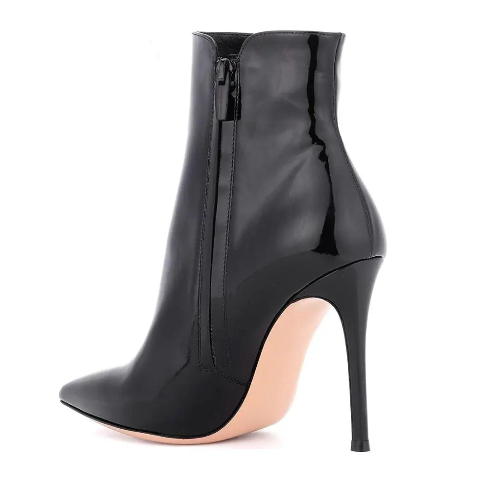 
2020 Fashion Pointed Toe Boots Women Thin High Heel Ankle Boots High Quality Sexy Winter Zipper Ladies Booties 