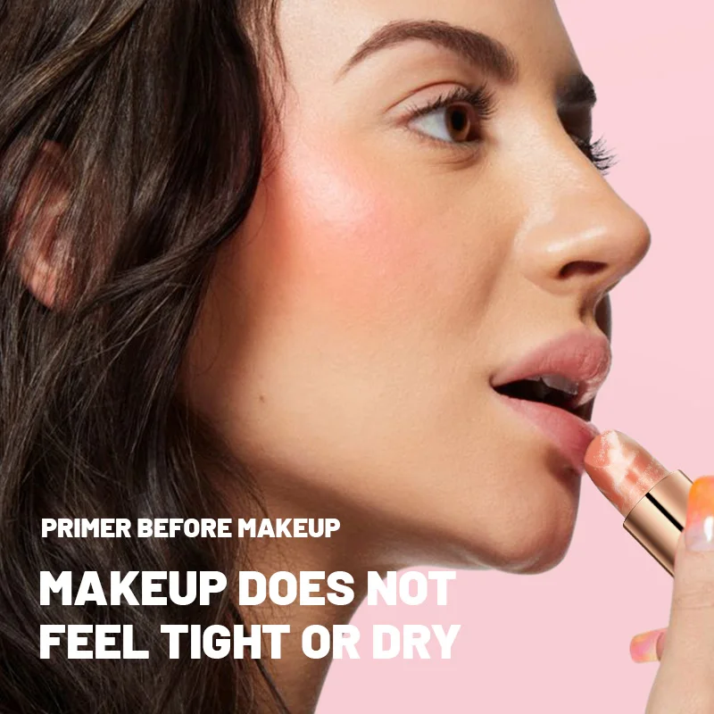 Pudaier Makeup Lip Primer Marbleized Lip Balm Hydrating Nourishing Organic Vegan Cruelty Free Tinted Lip Balm Private Label