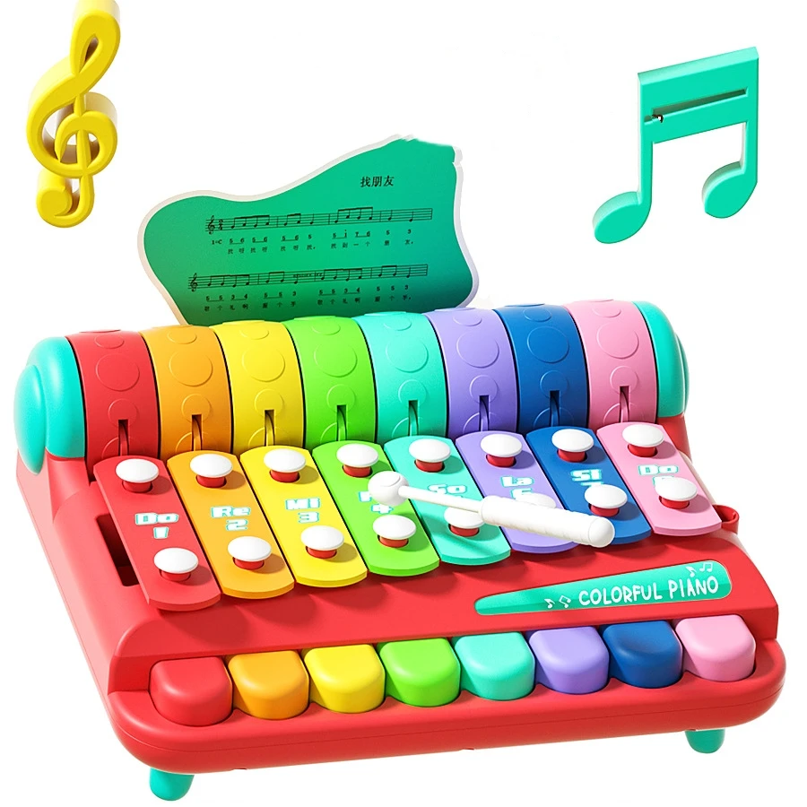 Plastic Children Early Education Xylophone Piano Musical Toy kit 3 in 1 Musical Instruments Toys