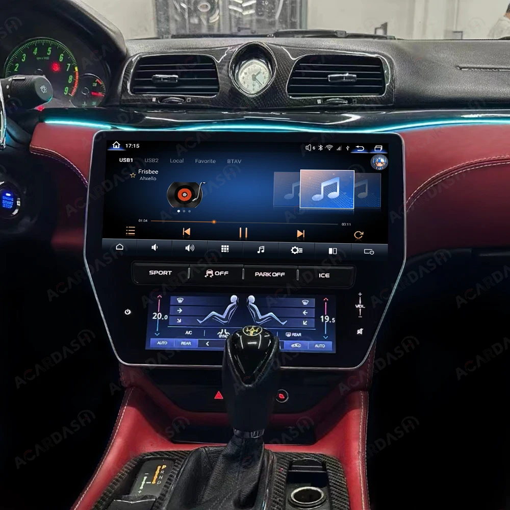 ACARDASH Android 11 Dual Screen 8G+128G Car Radio For Maserati GT GC Gran Turismo GPS Navigation Multimedia Player Auto Carplay