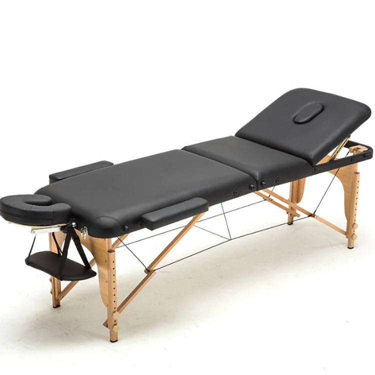 QFP-M5015 PU Leather Wooden Massage Lash Tables & Bedswith face pillow