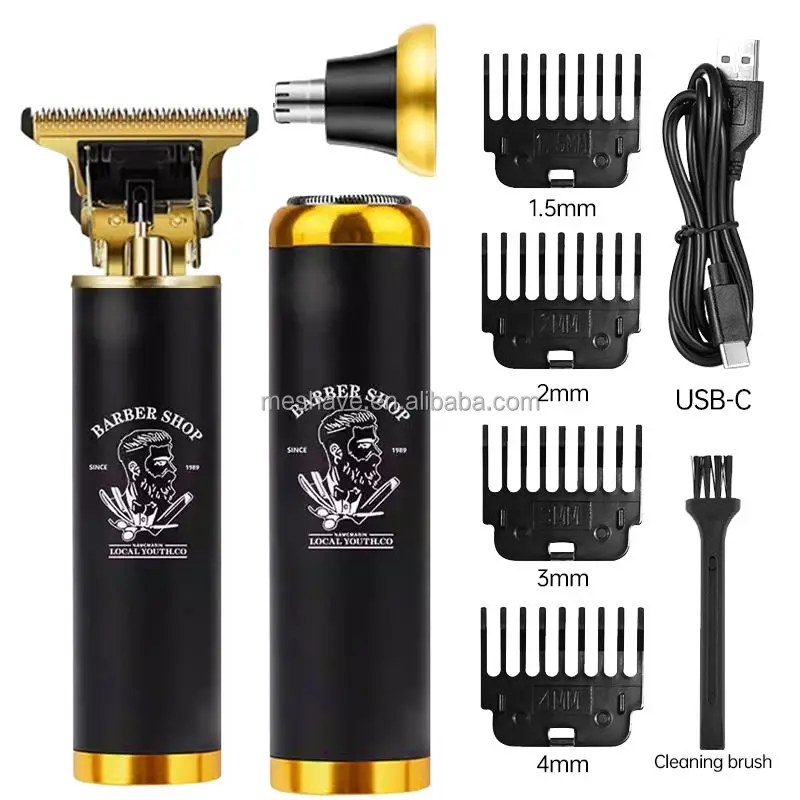 2025 Hot sale 3-in-1 Electric Shaver Machine Set Best Cordless Hair Clipper Nose Trimmer Beard Trimmer with T-Blade for Men