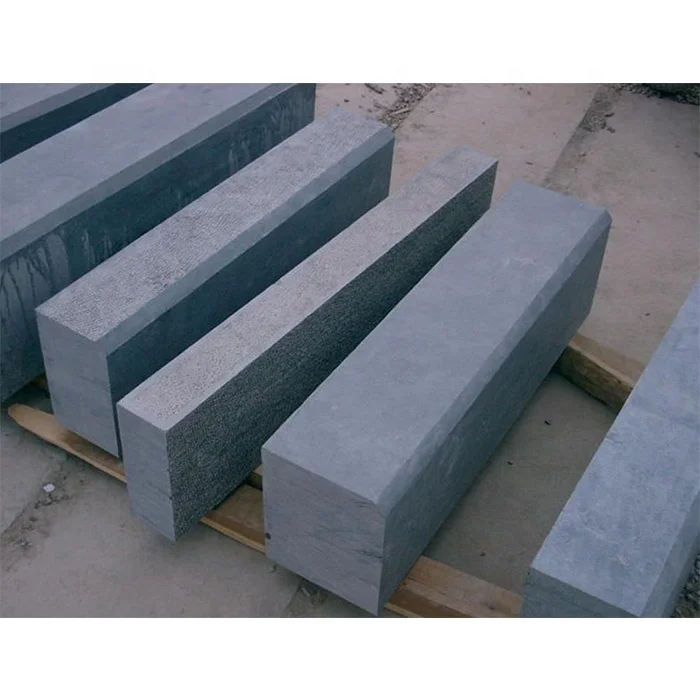 High Quality Blue Limestone Curb Kerbstone Limestones Curbstone Landscape With Beveled Edge