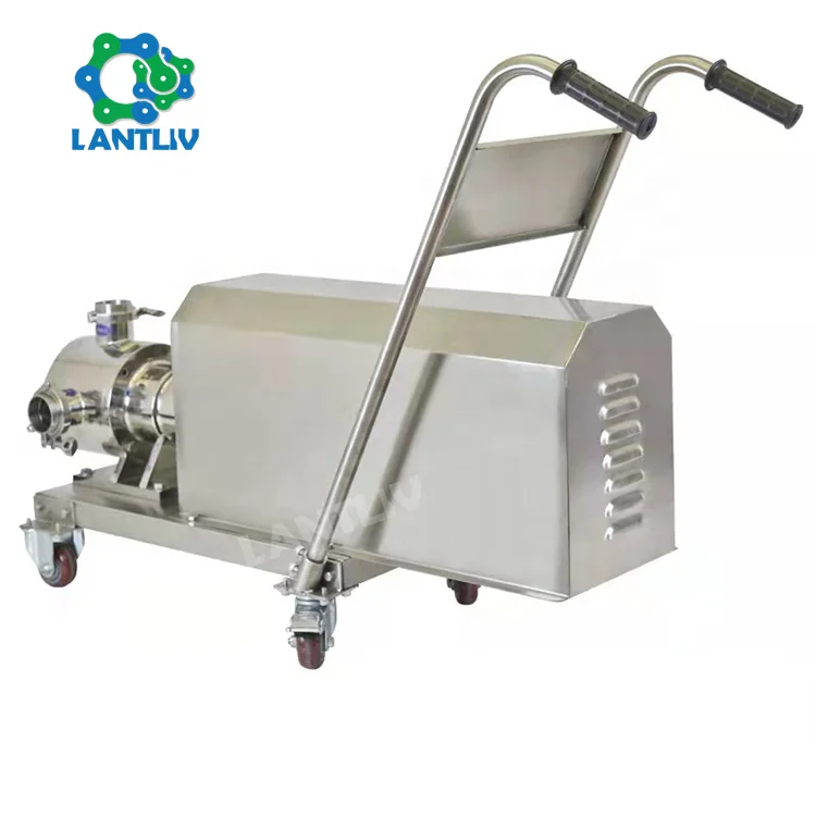 Horizontal Low Shear Transfer Feeding Food Grade Pump Stainless Steel Super Low Shearing Grinding Sanitary Sine Pump